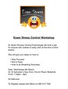 Get Help with Exam Stress - Weds 6th March