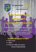 St Sylvesters Gala Night Nov 5th - sponsors wanted