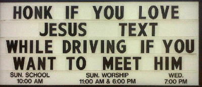 honk if you love Jesus